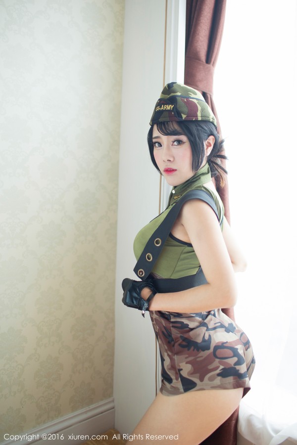 XiuRen 秀人 No.519 性感萌妹兜豆靓Youlina军旅制服诱惑！
