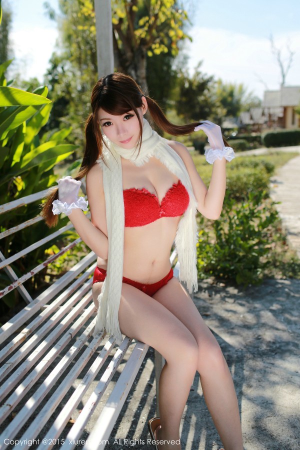 XiuRen 秀人 No.307 女神MARA醬红色内衣双马尾性感写真！