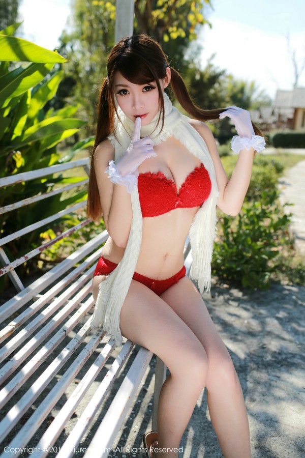 XiuRen 秀人 No.307 女神MARA醬红色内衣双马尾性感写真！