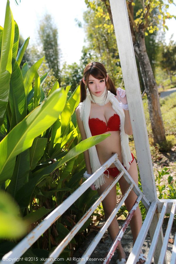 XiuRen 秀人 No.307 女神MARA醬红色内衣双马尾性感写真！