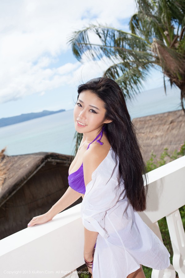 XiuRen 秀人 No.057 luvian本能诱惑透明蕾丝连体情趣内衣！